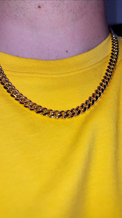 Gus Villa Jewelry's 8mm Gold Over Silver Miami Cuban Link Chain! Full Review Coming Soon! #shorts
