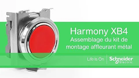 Assemblage du kit de montage affleurant métal Harmony XB4 | Support Schneider Electric