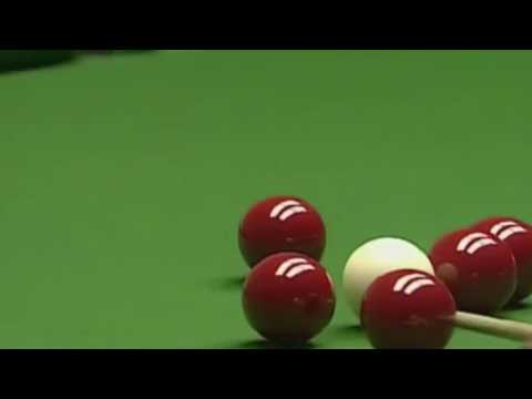 Ronnie O'Sullivan's 147 break but every time he pots a ball Virgo says where's the cue ball going