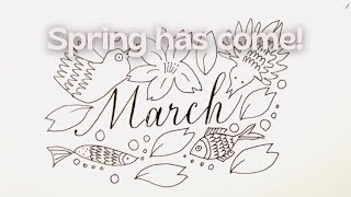 [Calligraphy]Writing “March”in Copperplate Script