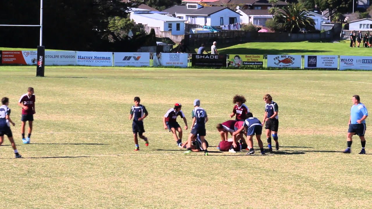 Botany Downs Secondary College u15 MVI 4964 Tommie try - YouTube