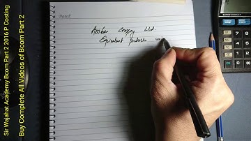 Demo for Bcom 2 Cost Accounting 2016 (P) Process Costing, Karachi University - Buy Links