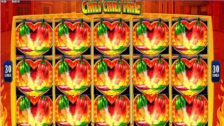 ★★JACKPOT HANDPAY★★$900 BETS★★CHILI CHILI FIRE HIGH LIMIT SLOT MACHINE BUENO DINERO MUSEUM SLOTS screenshot 2