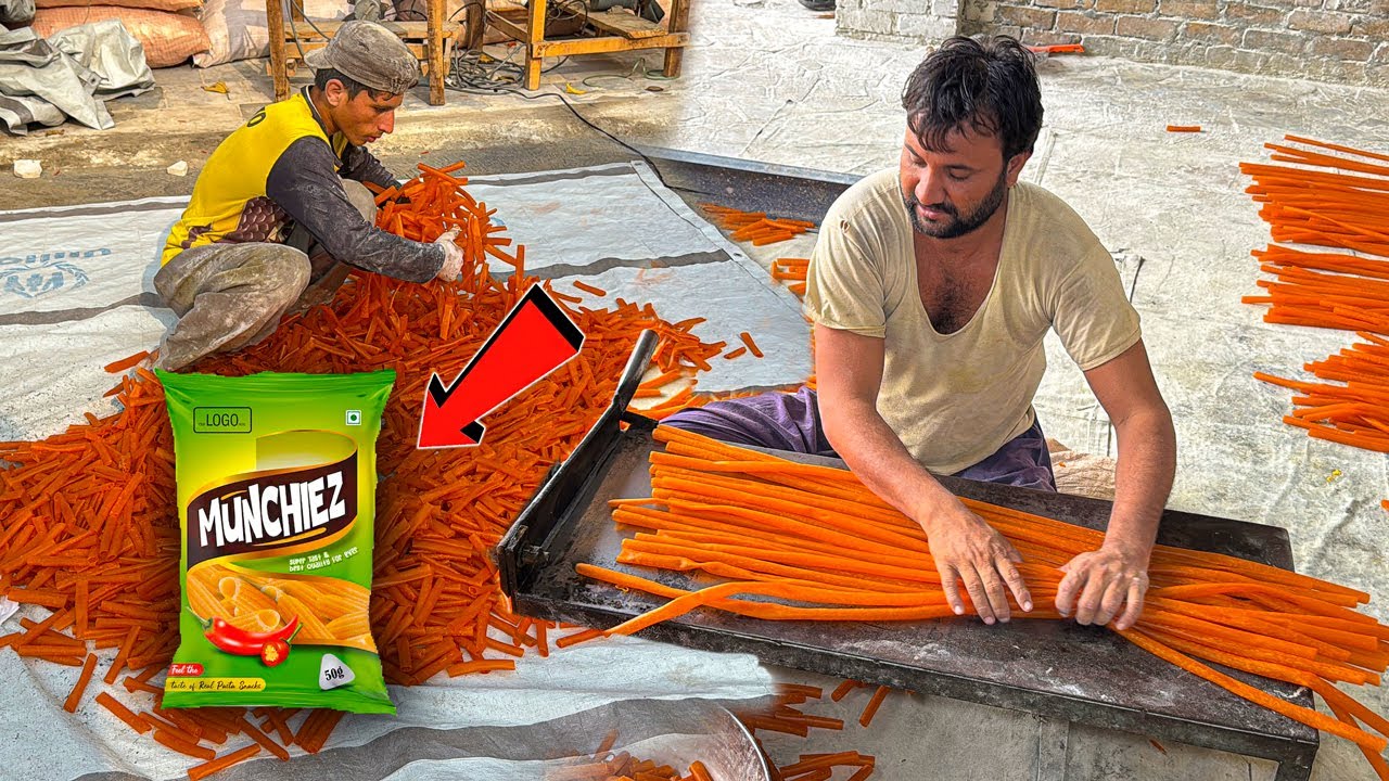 AMAZING PROCESS OF MAKING SNACKS | HOW GOLD FINGER FRYUMS ARE MADE | MEGA FOOD FACTORY