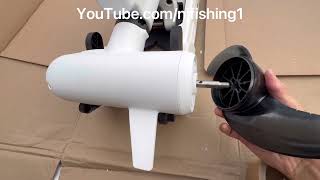 Minn Kota brushless trolling motor unboxing and propeller installation 