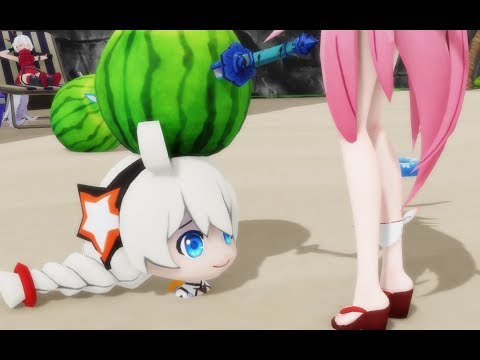 【崩壊3rdMMD】サクラさくらとスイカ（キアナ）を切ってみませんか？