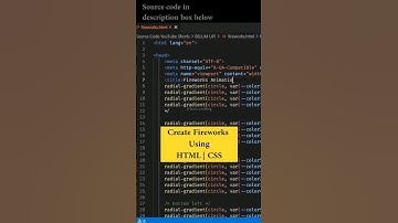 Create Fireworks Using HTML | CSS