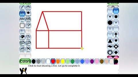 Tux paint steps to use line tool