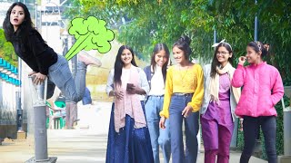 FUNNY WET FART Prank on Girls Part-96 😂! N2o Shreya