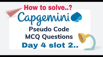 Capgemini Day-4 Pseudocode Data Structure Questions answer | Capgemini Pseudocode 2022 | Todays test