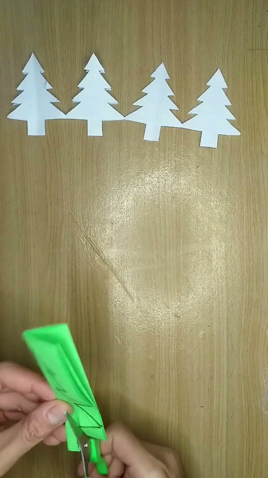 how-to-make-paper-chain-christmas-tree-diy-paper-cutting-easy-shorts