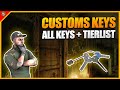 Complete customs key guide  tierlist  escape from tarkov map guide