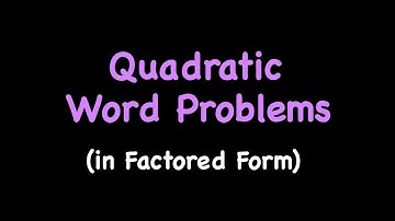 Quadratic Word Problems Part 1: Factored Form - Algebra 1 Unit 11 Lesson 13