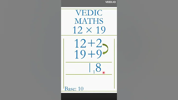 12x19 by Vedic Mathematics #shorts #multiplicationtrick
