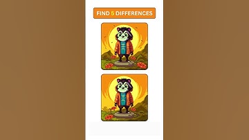 Spot 5 Differences | Brain Game Challenge #shorts