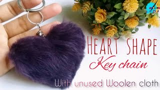 Heart shape soft (cloth) key chain making / easy key chain craft screenshot 1