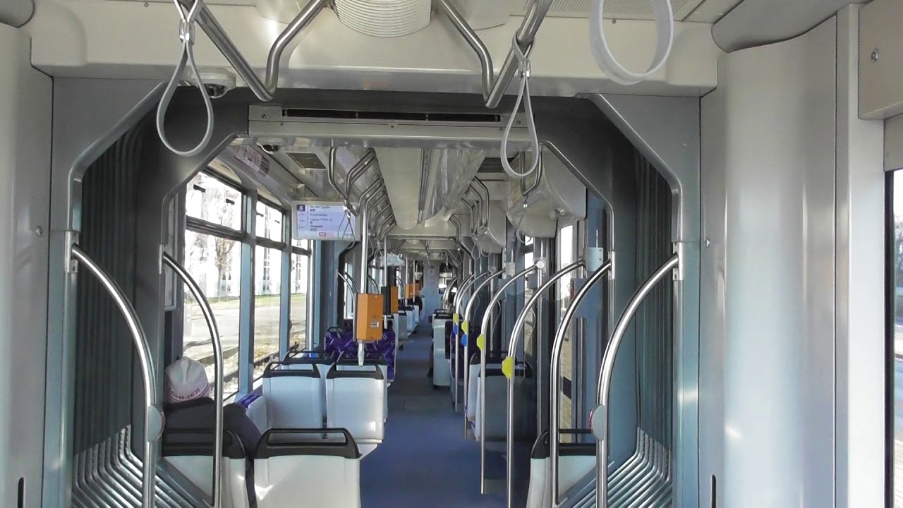 Erfurt Mitfahrt im Typ Combino Advanced Linie 5 von Ilversgehofener Platz bis Zoopark Wagen 634