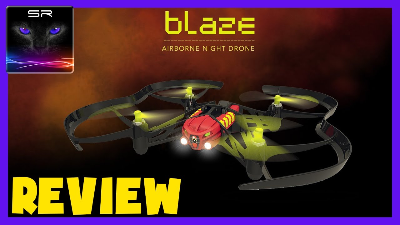 Parrot Airborne Night MiniDrone Blaze Drone w/LED Headlights Bluetooth PF723102 