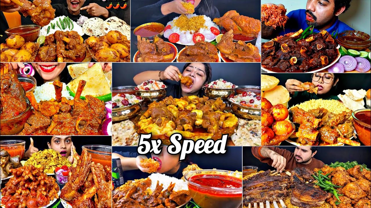 ASMR:Eating Spicy🔥Mutton Curry🍛With Basmati Rice🍚Eggs & Salad🥗Indian food Mukbang