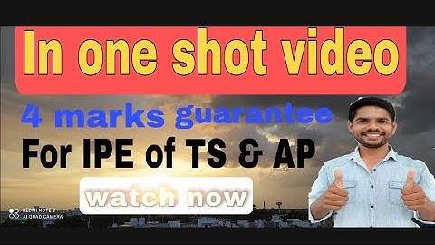 Motion in a straight line || IPE of TS &AP || Important questions  & answer