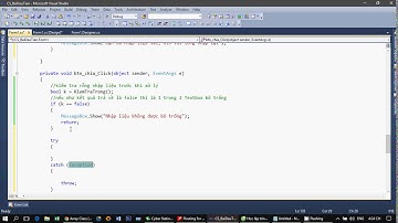 Học lập trình c# cho người mới bắt đầu - Kiểm tra tính hợp lệ nhập liệu với Try-Catch