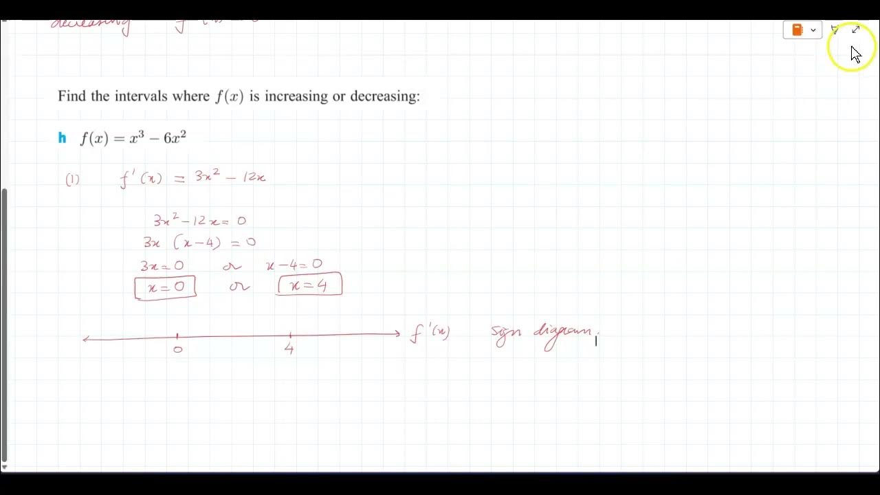 finding the domain where the function is increasing or decreasing - YouTube