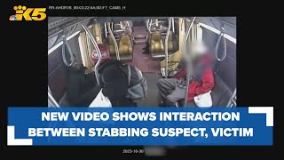 New video shows interaction between stabbing suspect, victim on Metro bus