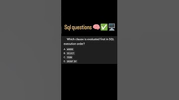 Which clause evaluated first in SQL execution order #sql #query #javaprogramming #java4quicklearning