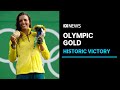 Jess Fox says she's elated after her long-awaited C1 Olympic gold medal | ABC News