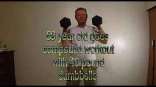 59 year old compound dumbbell workout (Day 16)