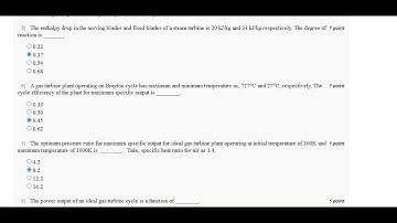 NPTEL Applied thermodynamics week 8 answer