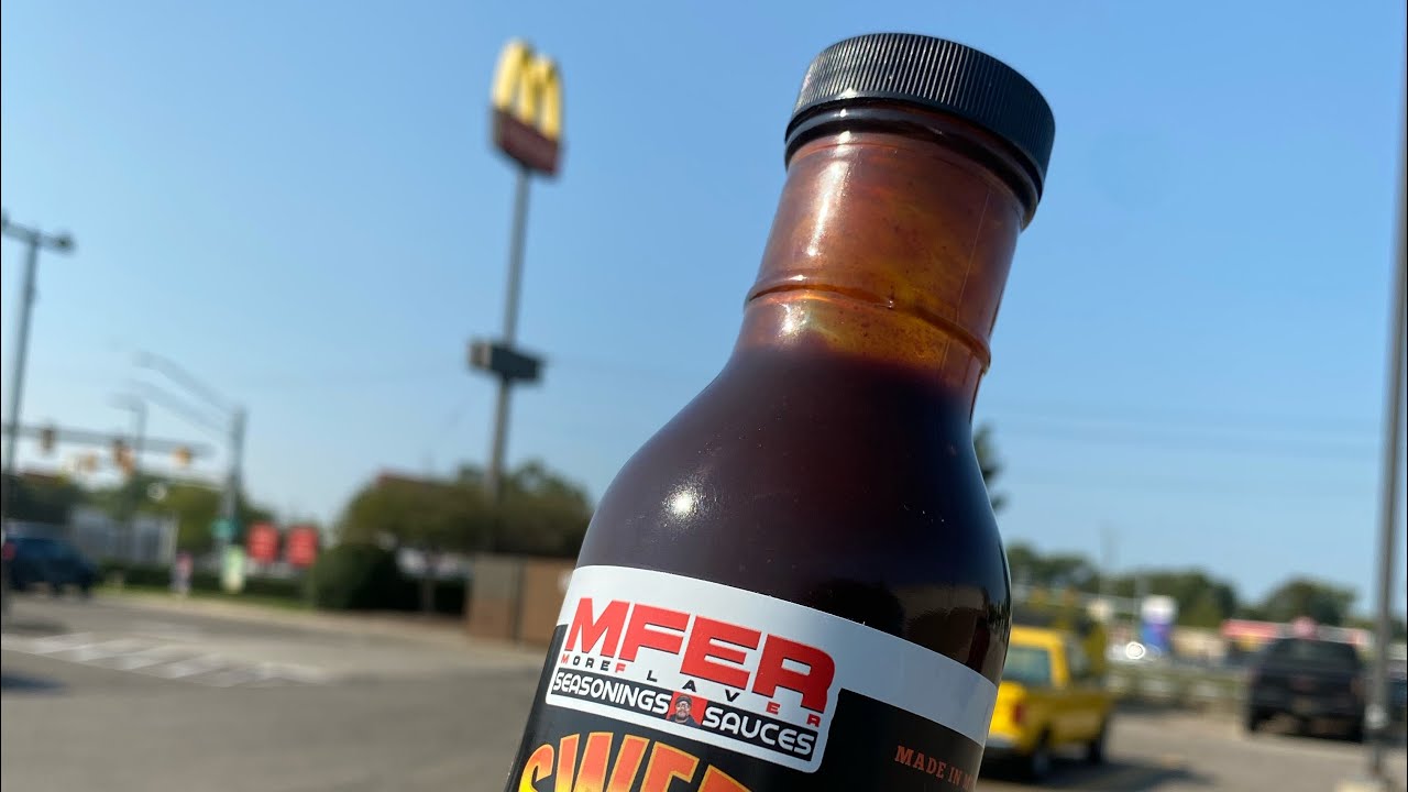 Trying MFER bbq sauce on McDonald’s breakfast sandwich - YouTube