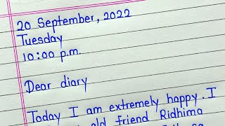 كيف تكتب مذكرات كتابة 2022 || إدخال يوميات عن لقاء صديق قديم