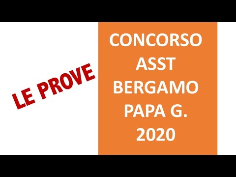 Tracce concorso bergamo 2020