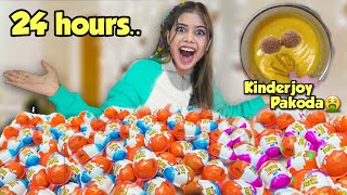 Eating Only KinderJoy for 24 hours!! *KinderJoy Dalgona Candy* 😍