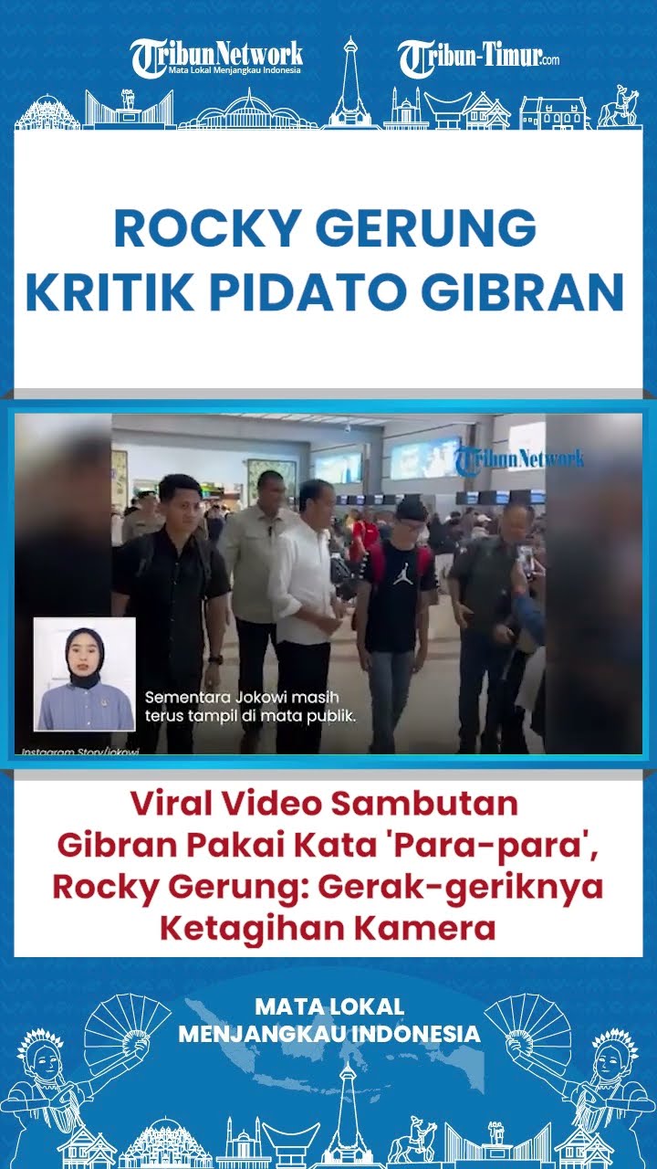 SHORT Dinilai Tak Tahu Pakai Kata 'Para' Rocky Gerung Kritik Pidato Gibran: Dulu Sekolahnya Dimana?