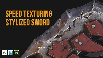 STYLIZED SWORD TEXTURING TIMELAPS || SKILLSMINATI3D