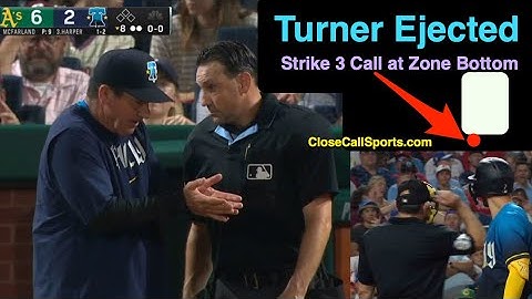 E112 - Trea Turner Nonchalantly Ejected by David Rackley After Strike 3 Call at Bottom of Zone
