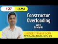 Constructor Overloading in JAVA | Java constructor overloading