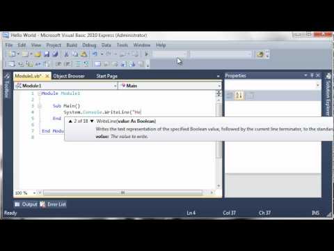 Visual Basic Hello World - Nederlands