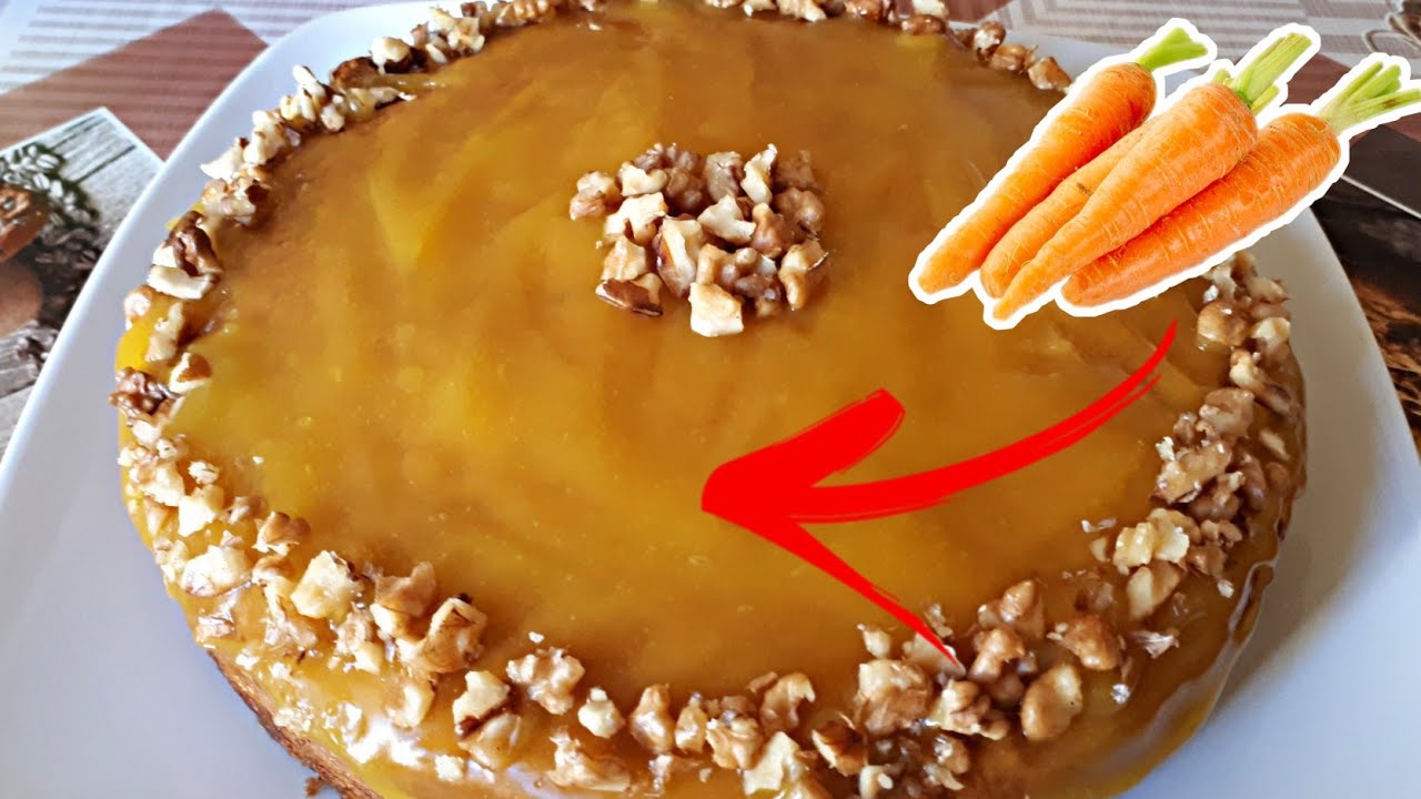 كيكة الجزر المدهشة اللذيذة والهشة مع صلصة لذيذة جدا جدا فعلا وصفة تستحق التجربة