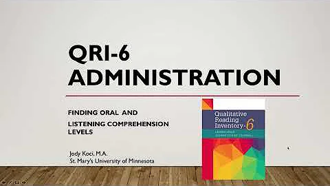 QRI 6  Finding Oral and Listening Comprehension Levels