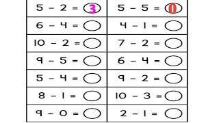 basic subtraction worksheets | basic subtraction | basic subtraction questions| @edukinowteach