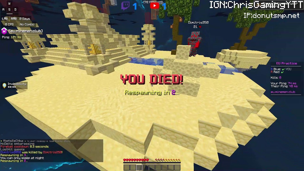 Minecraft Stream | DonutSMP | CPVP | Hypixel Bedwars