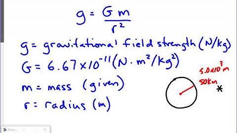 Calculating Gravitational Field Strength
