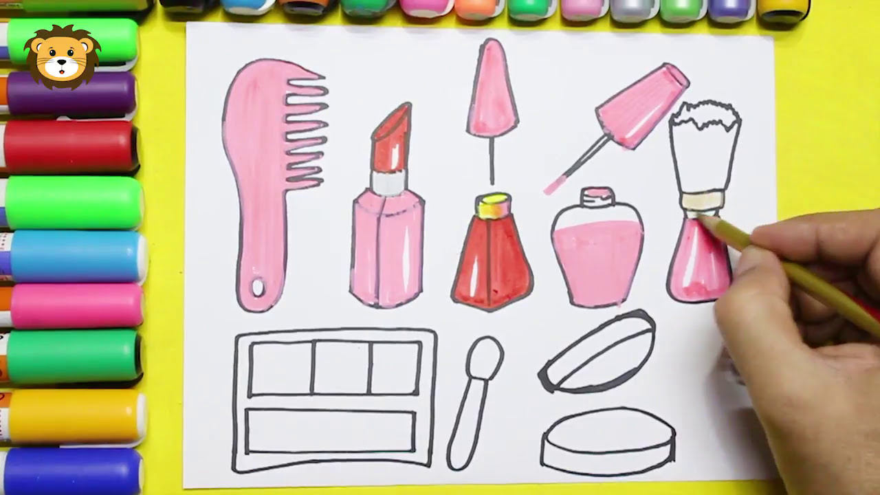 Cómo dibujar cosméticos y accesorios para niñas - How to draw cosmetics and  accessories for girls - thptnganamst.edu.vn