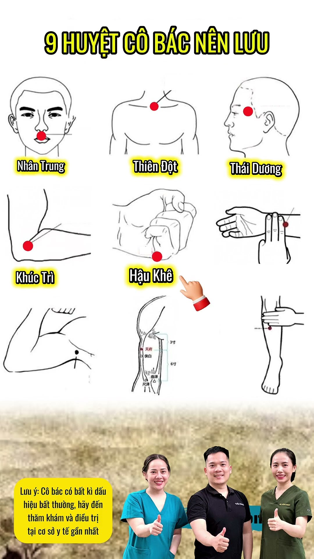 9 Đại Huyệt Thường Dùng Cô Bác Lưu Lại Nhé 🇻🇳