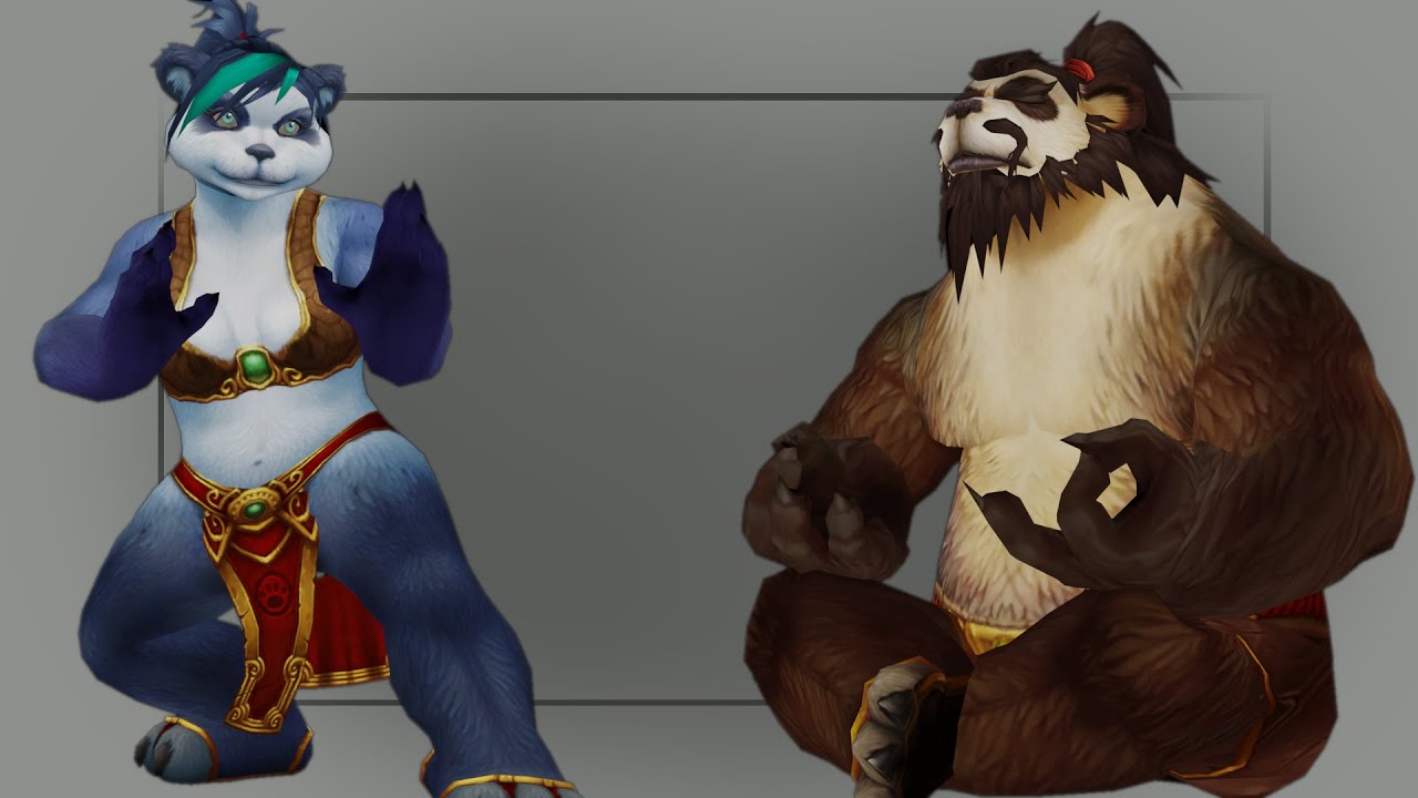 This is a preview of the Pandaren customisation textures. 