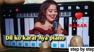 Dil ko karar Aya piano cover song ❤️|Neha Kakkar|#pianotutorials#nbforu#mobilepiano# screenshot 4