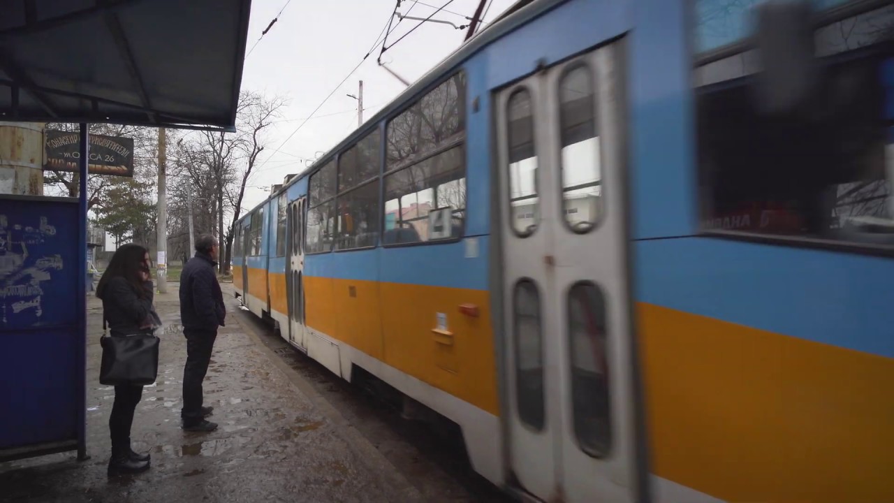 Bulgaria, Sofia, tram 4 ride from kv. Orlandovtsi to pl. Lavov Most